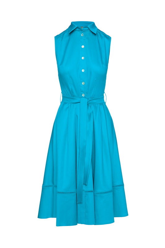 Turquoise Button Detail Dress