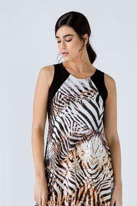 A Line Animal Print Dress