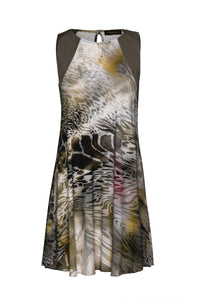 Khaki  Animal Print Dress
