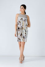 Load image into Gallery viewer, A Line Beige Print Dress