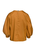 Load image into Gallery viewer, Mustard Top with Bishop Sleeves in sustainable fabric.