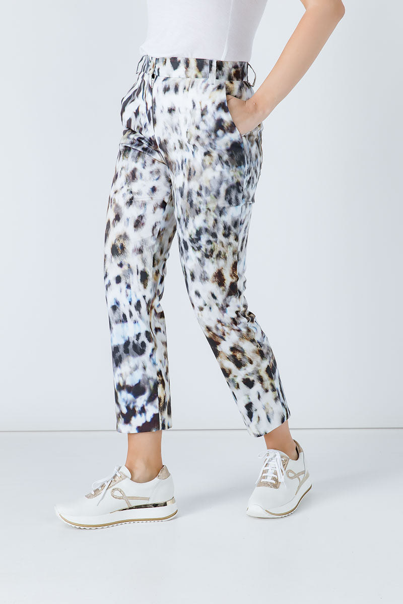 Animal Print Fitted Pants