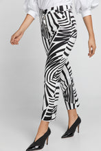Load image into Gallery viewer, Black and White Gabardine Pants
