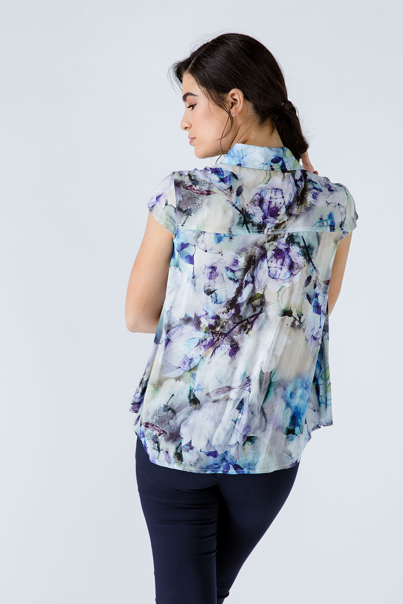 Conquista Πουκάμισο Casual Κοντομάνικο Με Κουμπιά Floral Πολύχρωμο C191-250-99
