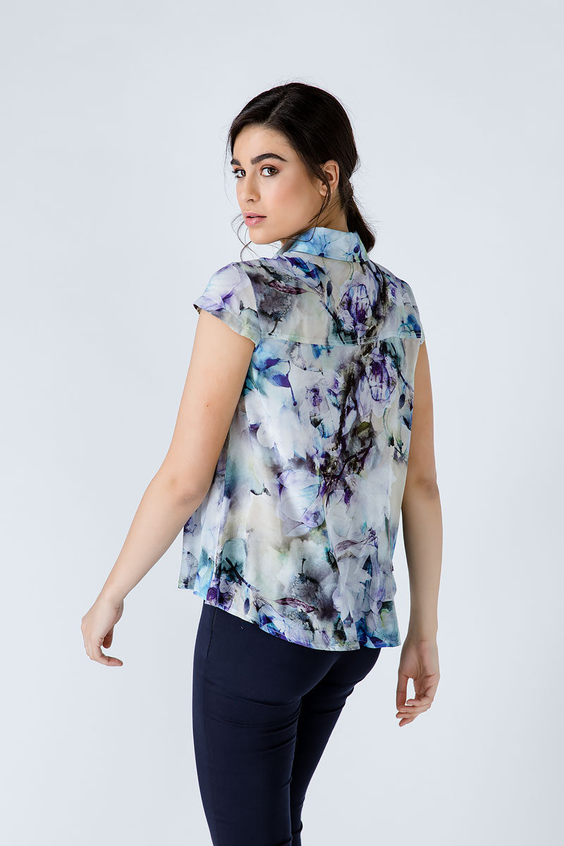 Conquista Πουκάμισο Casual Κοντομάνικο Με Κουμπιά Floral Πολύχρωμο C191-250-99