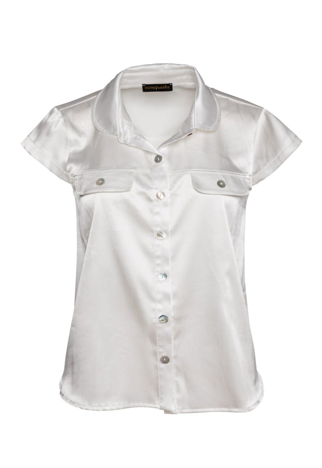 Ecru Cap Sleeve Shirt