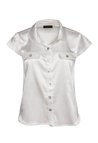 Ecru Cap Sleeve Shirt