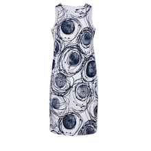 Load image into Gallery viewer, Print Sleeveless Sack Dress in Navy