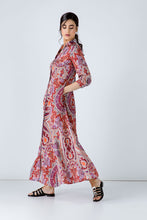 Load image into Gallery viewer, Print Maxi Dress with Buttons