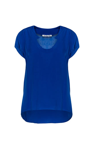 Electric Blue Cap Sleeve Top