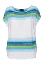 Load image into Gallery viewer, White Sleeveless Top with Striped Print