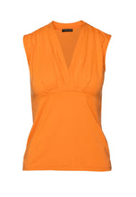 Load image into Gallery viewer, Orange Faux Wrap Sleeveless Top