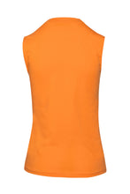 Load image into Gallery viewer, Orange Faux Wrap Sleeveless Top