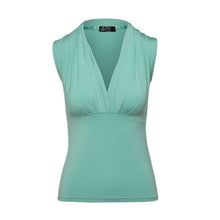 Load image into Gallery viewer, Mint Sleeveless Faux Wrap Top