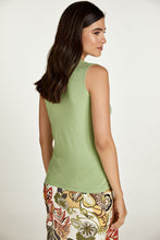 Load image into Gallery viewer, Light Green Sleeveless Faux Wrap Top