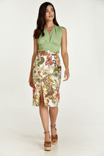 Load image into Gallery viewer, Light Green Sleeveless Faux Wrap Top