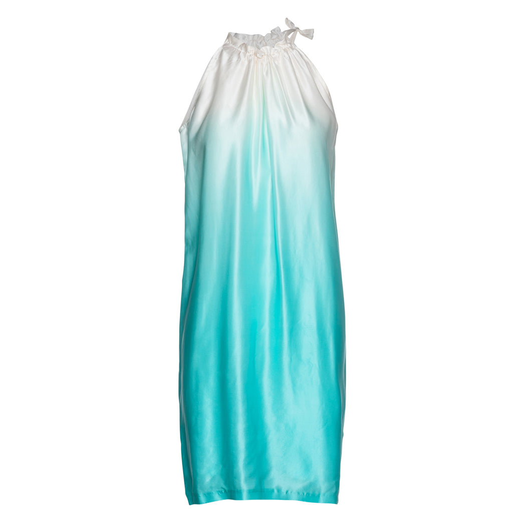 Halter Neck Two-Tone Dress
