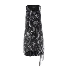 Load image into Gallery viewer, Sleeveless Double Layer Dress in Black and White