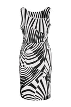 Load image into Gallery viewer, Graphic Op-Art Inspired Cotton Stretch Dress