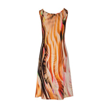 Load image into Gallery viewer, Print Sleeveless Dress with Tie Waist