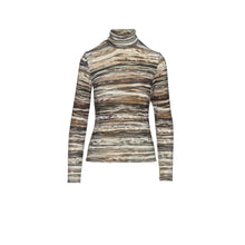 Load image into Gallery viewer, Print Long Sleeve Knit Polo Neck Jumper