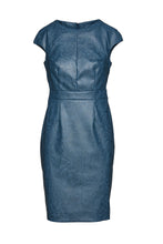 Load image into Gallery viewer, Indigo Faux Leather Dress