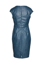 Load image into Gallery viewer, Indigo Faux Leather Dress