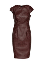 Load image into Gallery viewer, Chocolate Brown Faux Leather Dress