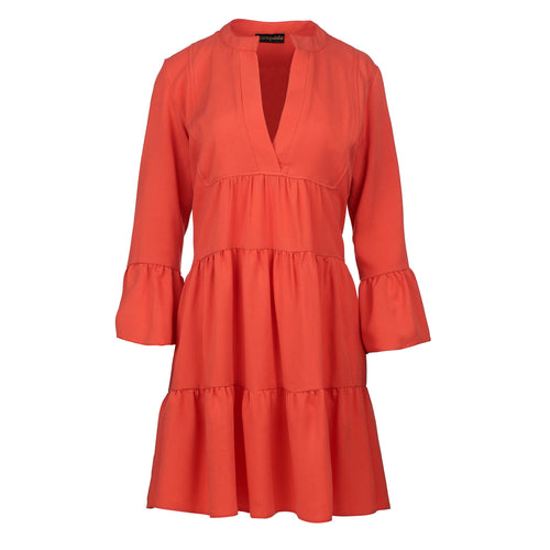 Orange Loose A Line Dress