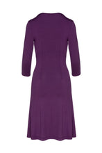 Load image into Gallery viewer, Aubergine Faux Wrap Dress