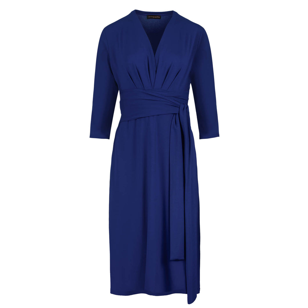 Electric Blue Empire Line Dress with Belt
