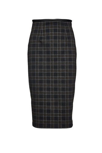 Check Punto di Roma Pencil Skirt