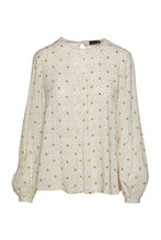 Load image into Gallery viewer, Long Sleeve Print Top with Pintuck Detail