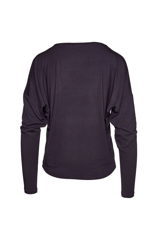 Μπλούζα Batwing Micromodal σε χρώμα μελάνης
