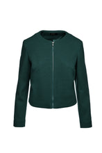 Load image into Gallery viewer, Dark Green Faux Mouflon Winter Jacket