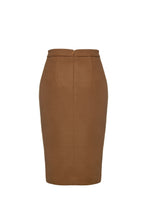Load image into Gallery viewer, Camel Mouflon Pencil Skirt