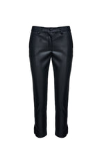 Load image into Gallery viewer, Black Faux Leather 7/8 Pants