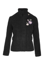 Load image into Gallery viewer, Dark Grey Short Mouflon Jacket with Belt Detail