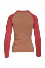Load image into Gallery viewer, Beige &amp; Dark Red Print Top with Embroidery Detail