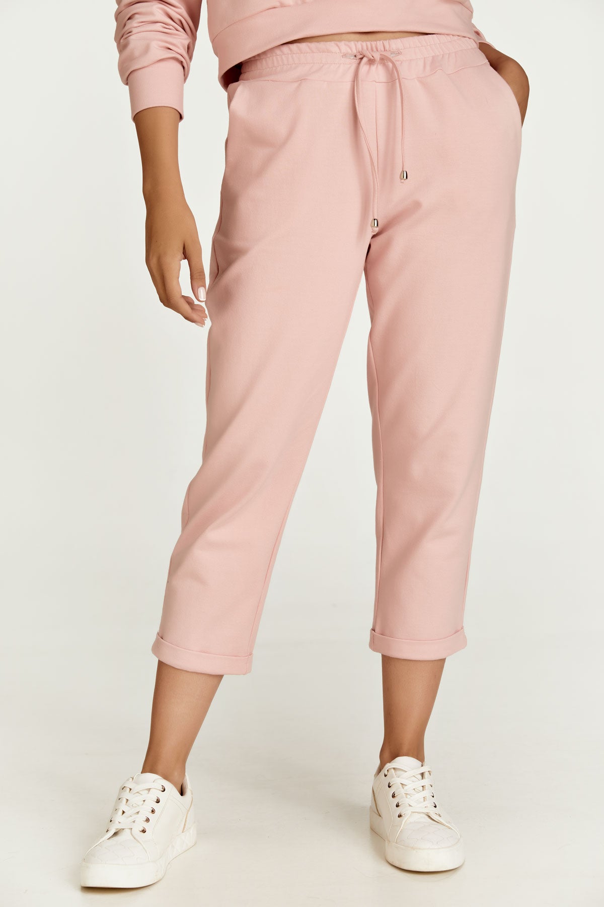 Pink Cropped Sweatpants