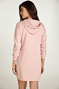 Pink Hooded Mini Dress