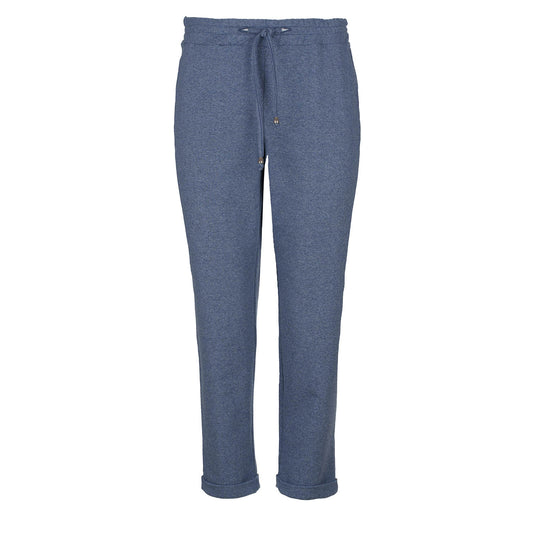 Indigo Mélange Cropped Sweatpants
