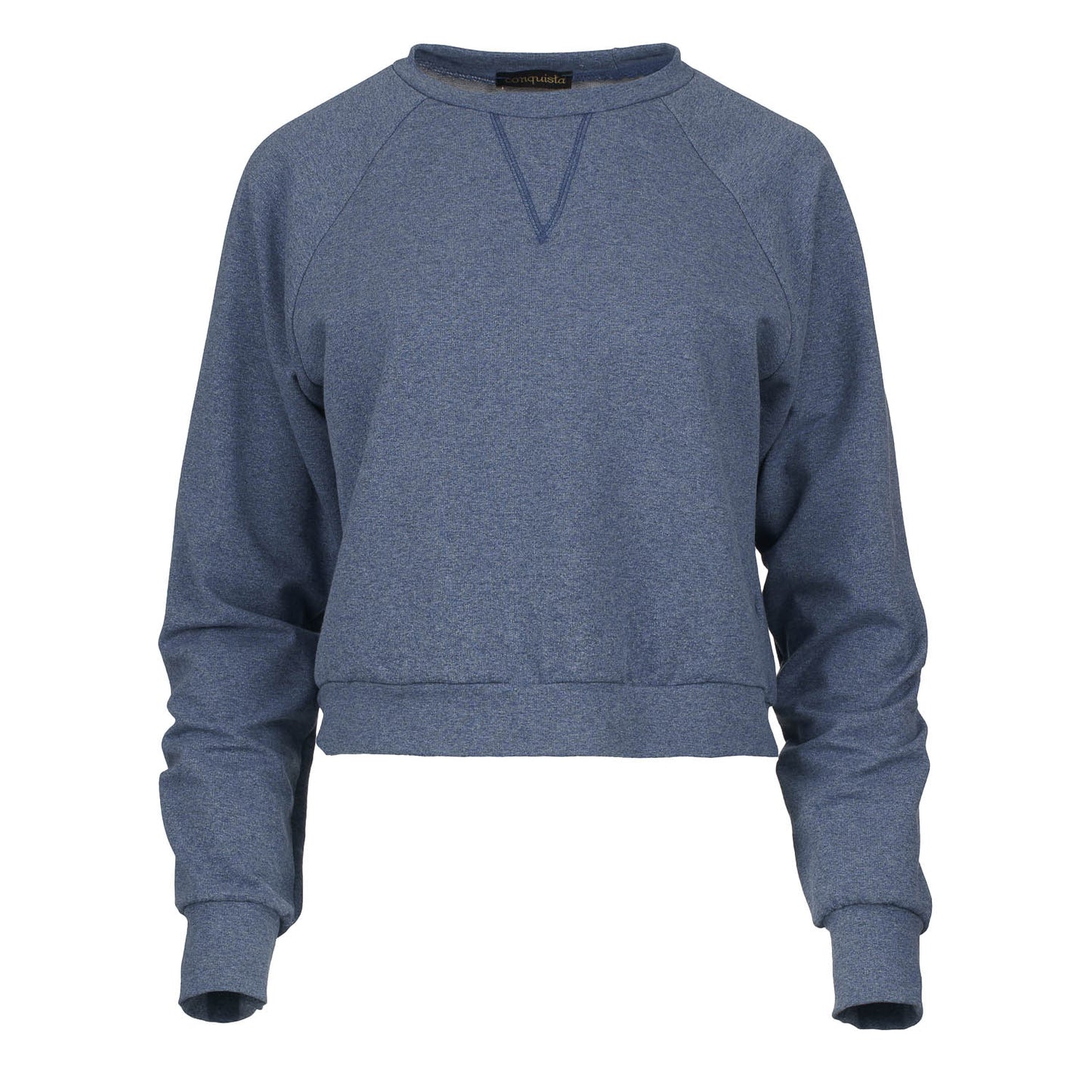 Crop Indigo Mélange Sweatshirt