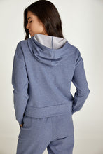 Load image into Gallery viewer, Indigo Mélange Hooded Sweatshirt