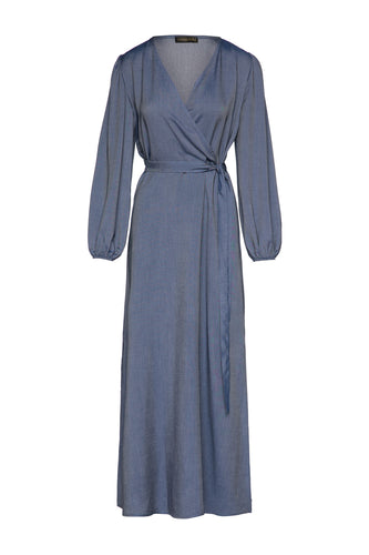 Faux Wrap Maxi Dress with Side Slits