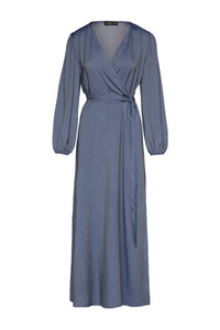 Faux Wrap Maxi Dress with Side Slits