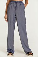 Load image into Gallery viewer, Blue Denim Style Wide Leg Pants