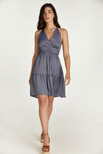Load image into Gallery viewer, Blue Denim Style Empire Line Mini Dress