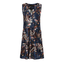Load image into Gallery viewer, Sleeveless Leaf Print A Line Dress