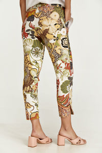 Floral Cotton Pants in Earthy shades